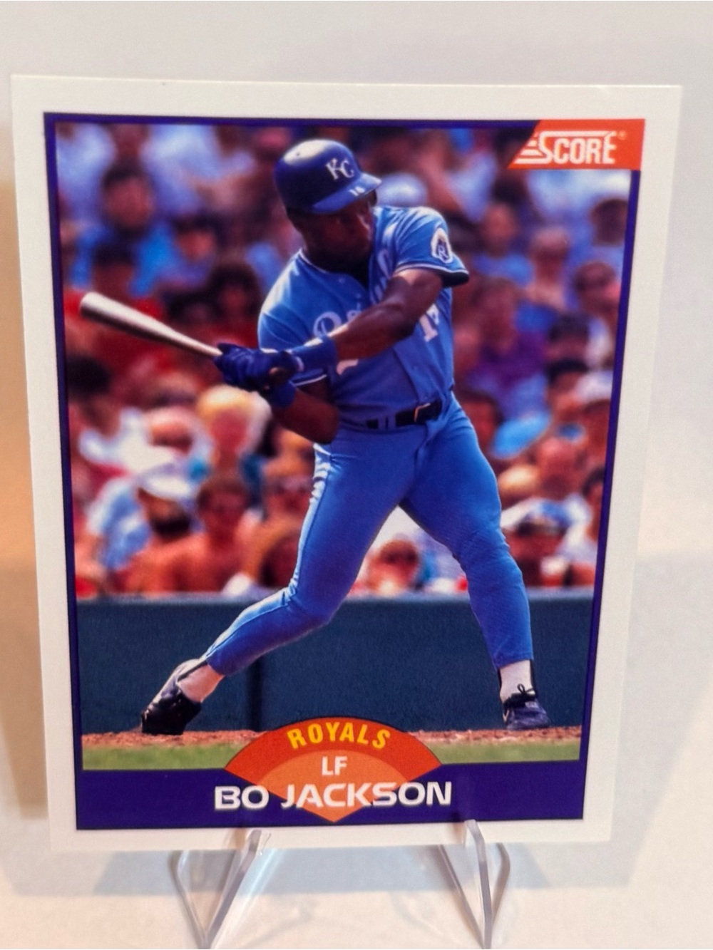 1989 Score # 330 Bo Jackson Kansas City Royals Baseball Card -Left Field